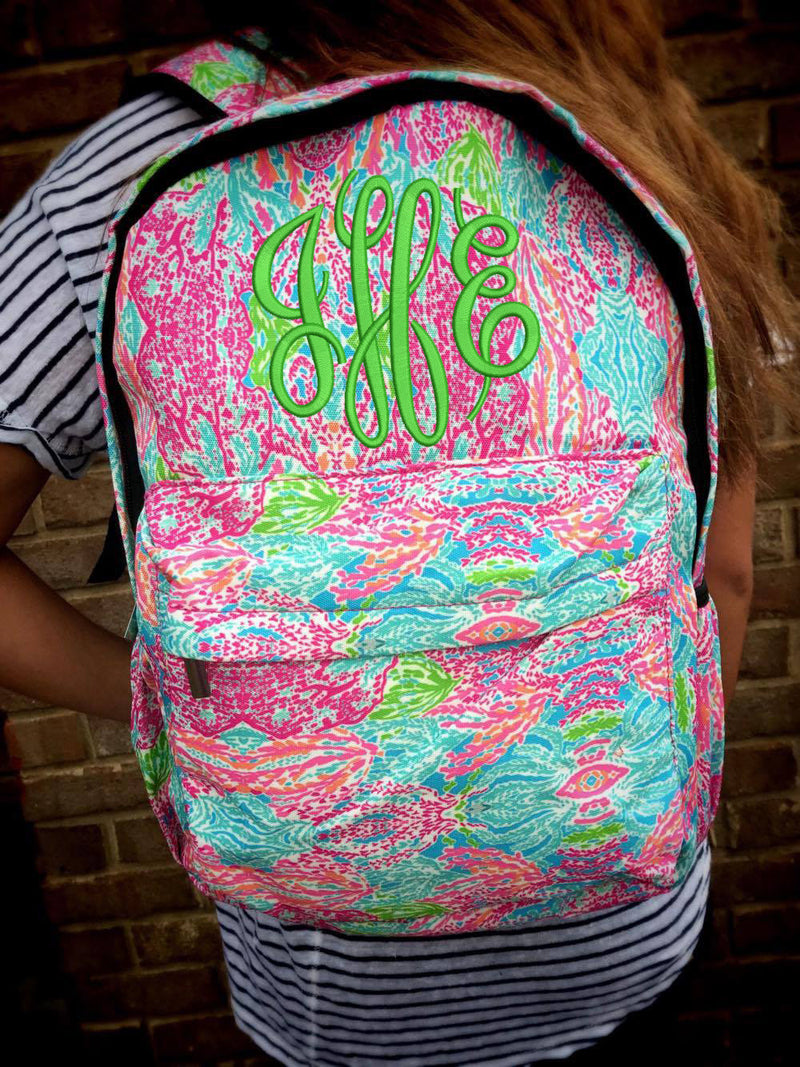 Custom Printed Monogram Backpacks