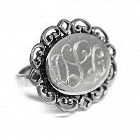 Oval Filigree: Sterling Silver Ring