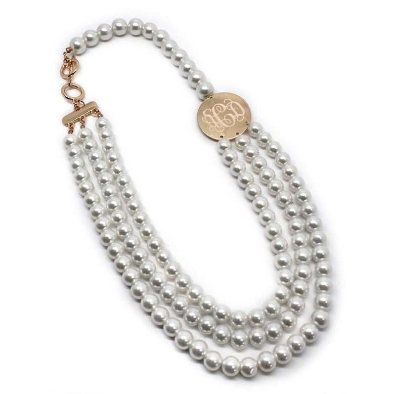 Emmie: Triple Pearl Necklace