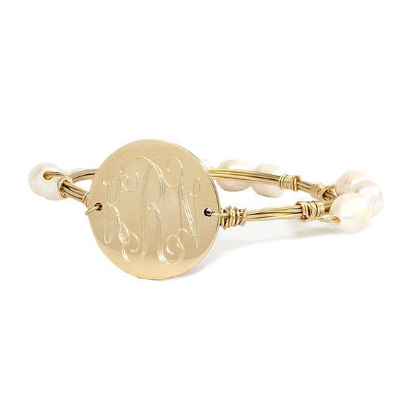 Classic Monogram Bracelet: Pearl