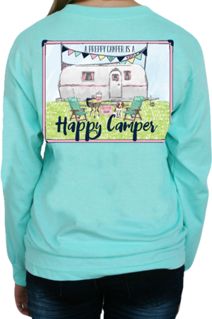 Southern Girl Prep Long Sleeve: Happy Camper