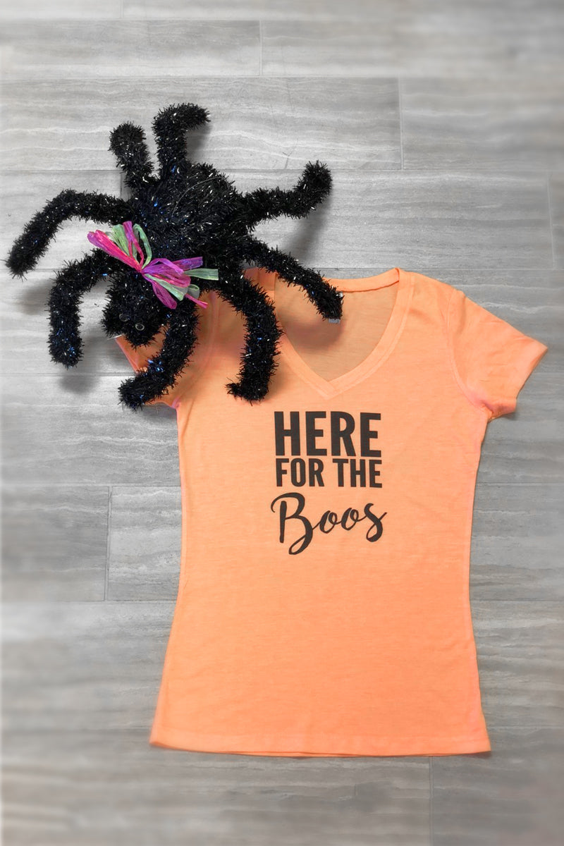 Here For The BOOS: Halloween Tee