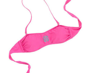 Monogram Bandeau Top: Pink