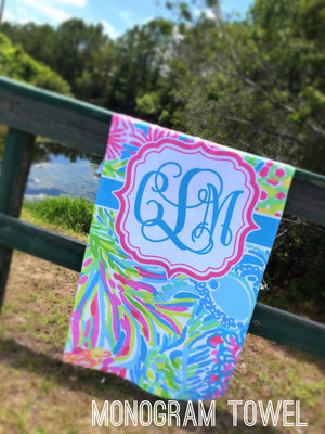 Loving Reef Monogram Towel