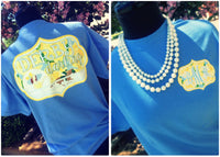 Derby Darling Short Sleeve Shirt: Carolina Blue/Yellow First Impressions