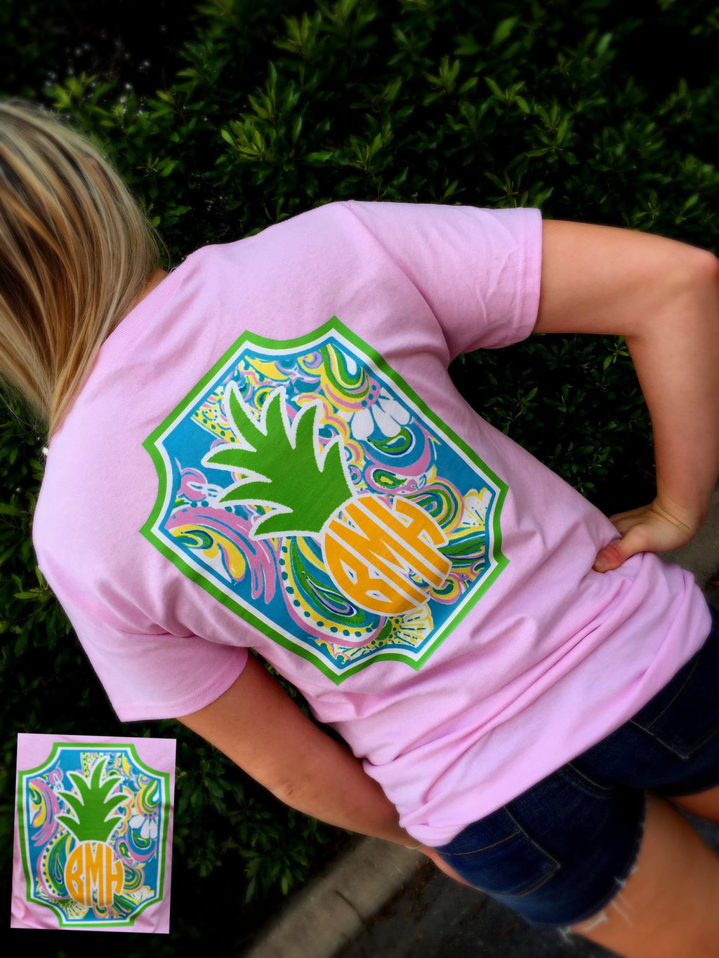 Pineapple Express Tee: Light Pink