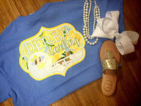 Derby Darling Short Sleeve Shirt: Carolina Blue/Yellow First Impressions
