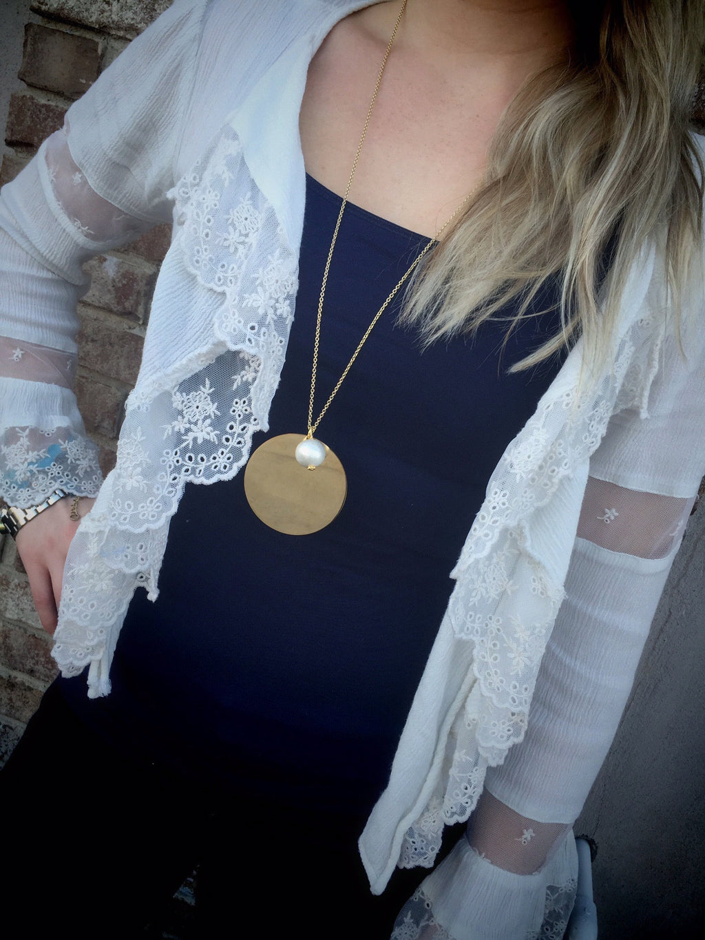 Dripping in GOLD Monogram Necklace