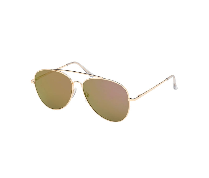 Blue Gem: Gold Aviator Sunglasses
