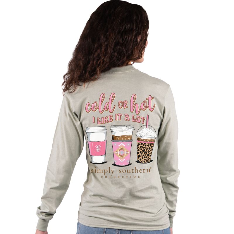 Simply Southern Long Sleeve TShirt: Hot/ Sage