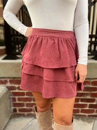 Within My Reach: Ruffled Corduroy Skirt
