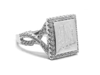 Emma: Square Sterling Silver Monogram Ring