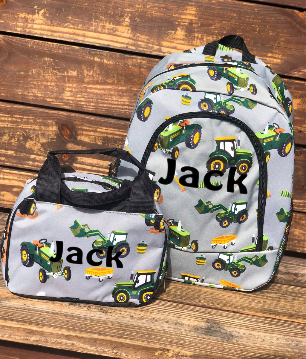 Getting Dirty: Tractor Backpack/ Lunchbox
