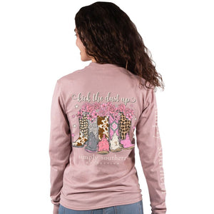 Simply Southern Long Sleeve TShirt: Cowgirl Boots/ Suede