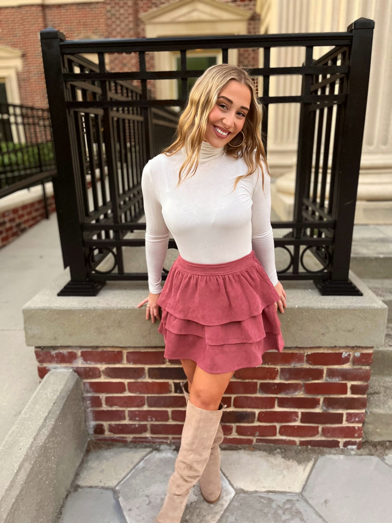 Within My Reach: Ruffled Corduroy Skirt