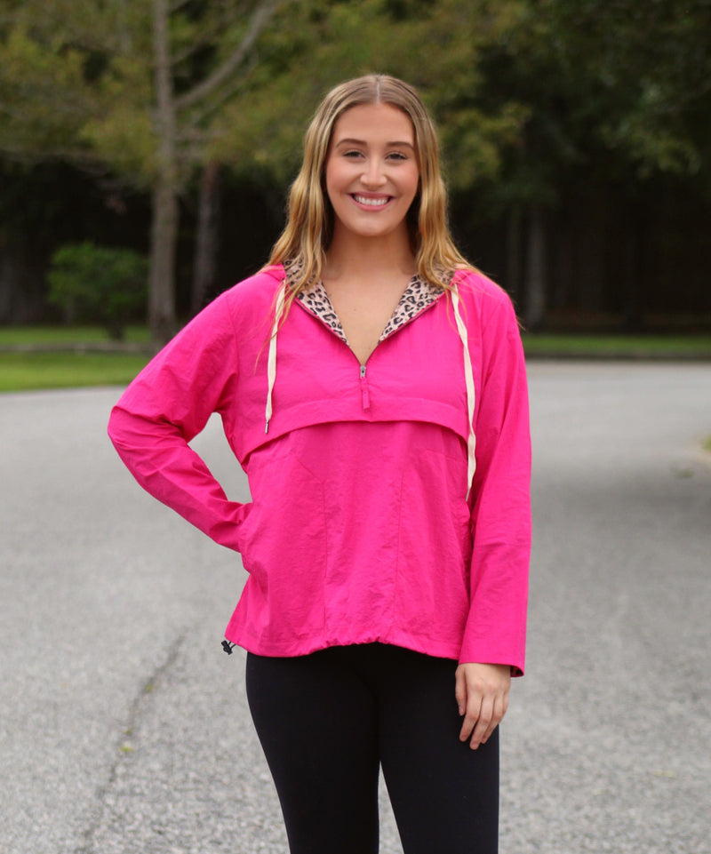 Girly Girl: Cheetah Hot Pink Pullover
