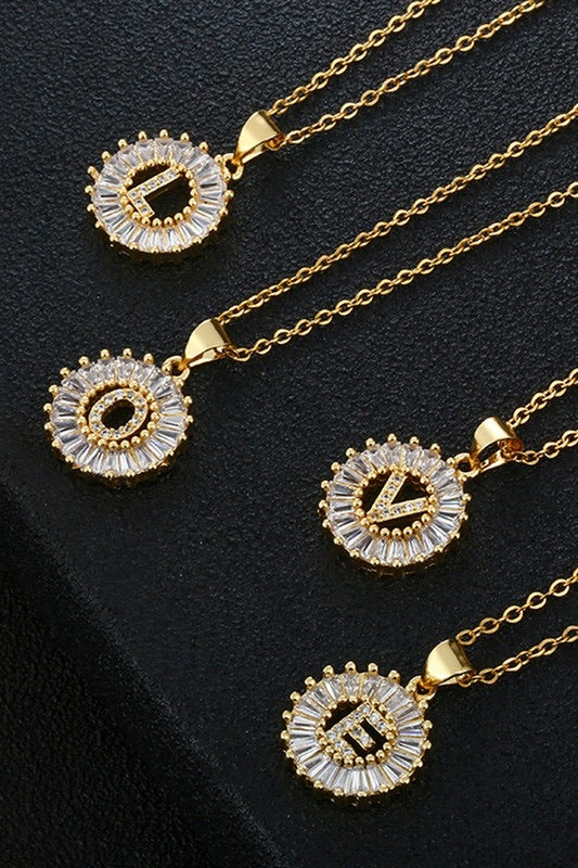 Golden State Of Mind: Circle Initial Pendant Necklace