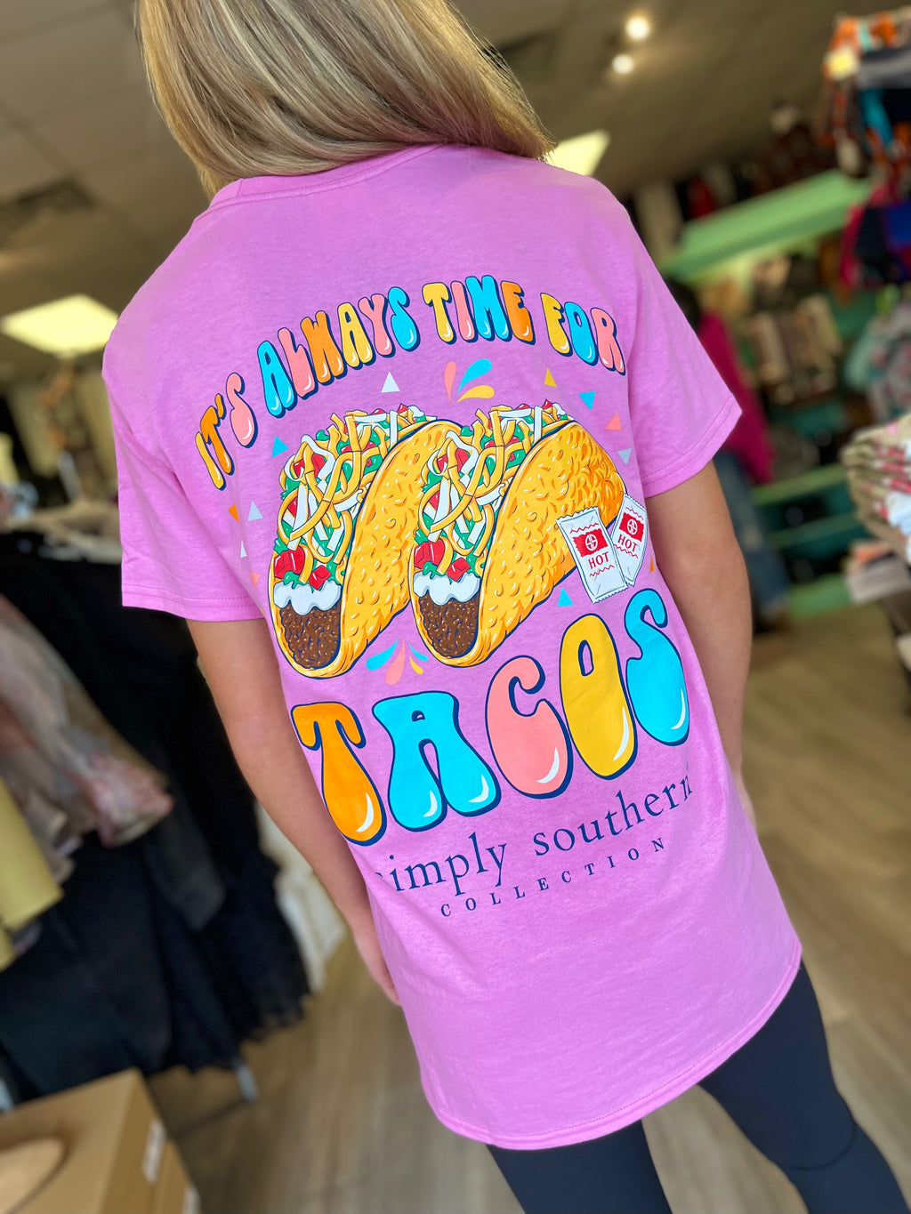 Simply Southern Short Sleeve: Taco/ Petunia