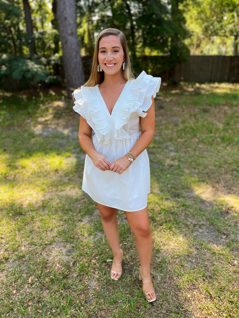 Miss Moving On: Tiered Ruffle Neckline Dress