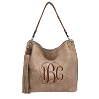 Amber: Hobo 3 Compartment Monogram Handbag