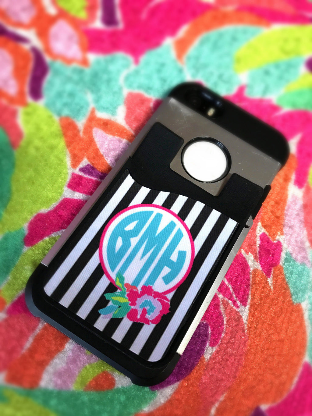 Monogram Phone Wallet Cling