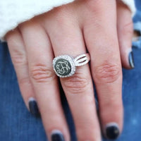 Koda: Sterling Silver Monogram Ring