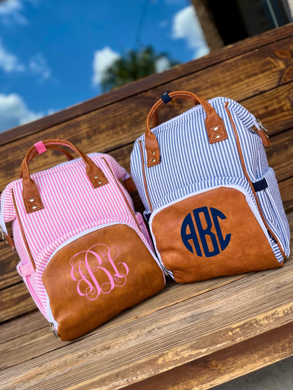 Seersucker Diaper Bags