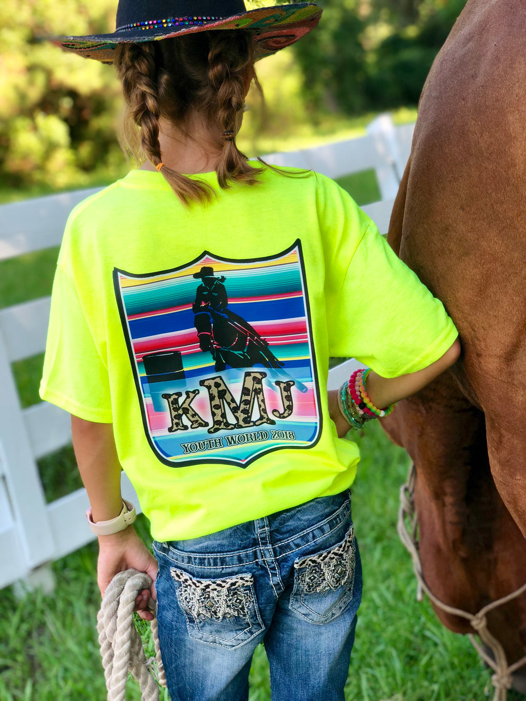 NFR Back Number Serape Barrel Racer Tee