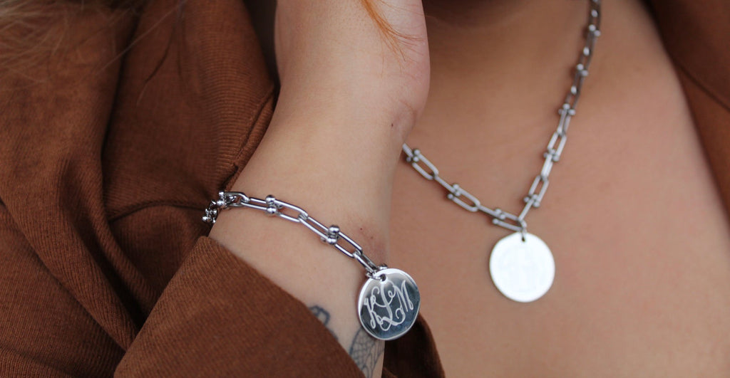 Chain Link Monogram Bracelet