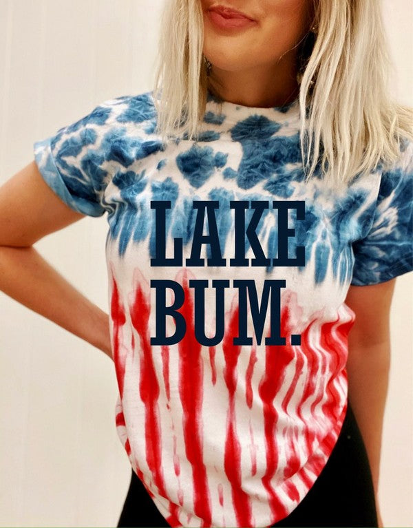 American Lake Bum: Red/White/Blue Tie Dye