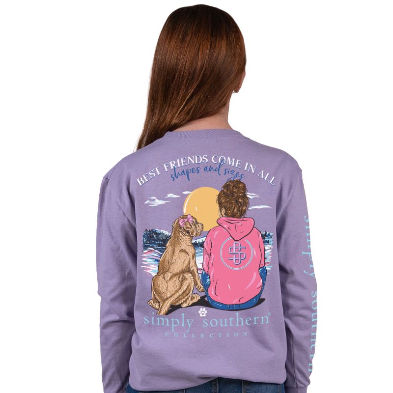 YOUTH Simply Southern Long Sleeve TShirt: Best/ Lilac