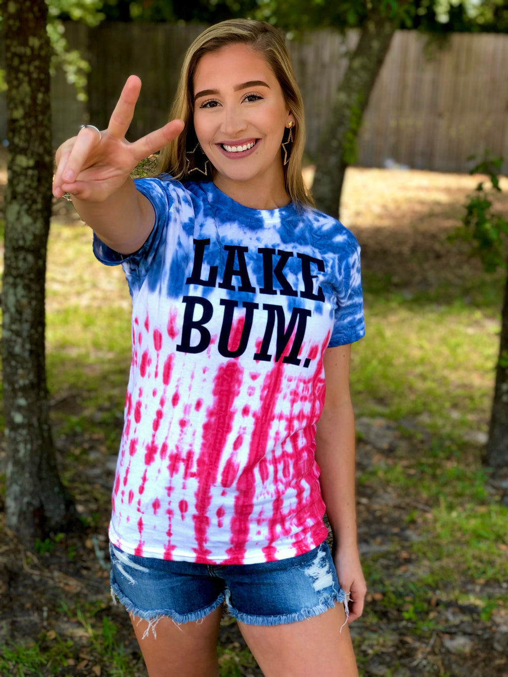 American Lake Bum: Red/White/Blue Tie Dye