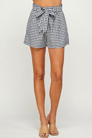 That’s Game: Gingham Belted Shorts