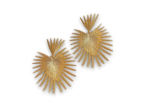Gold Goddess: Fan Earrings
