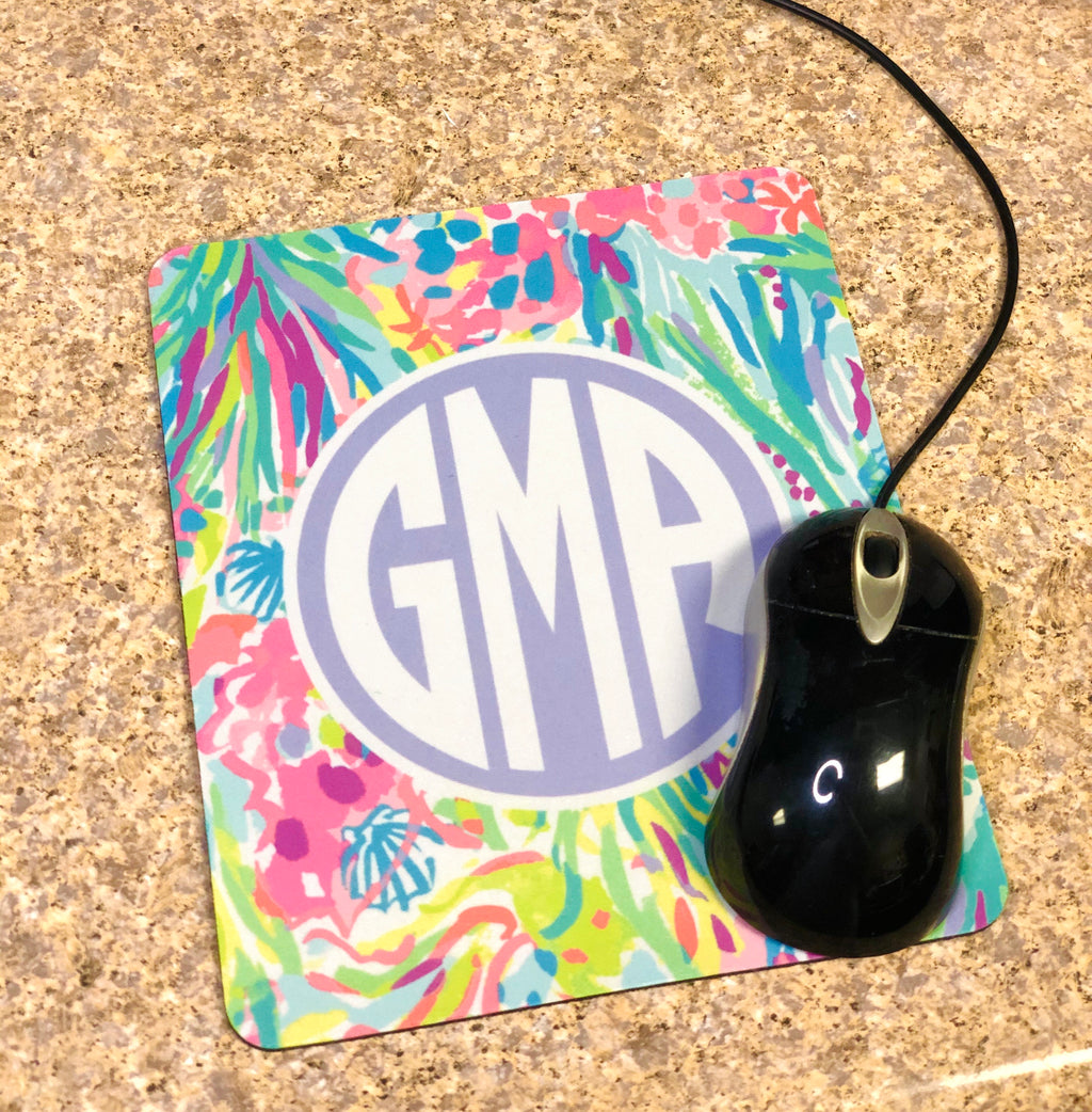 Personalized Mouse Pad: Lavender/Coral