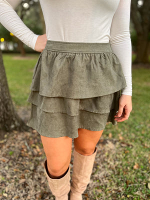 Within My Reach: Ruffled Corduroy Skirt