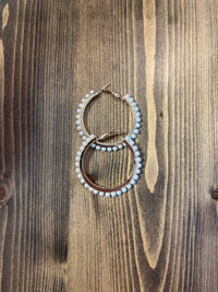 2” Pearl Studded Hoops