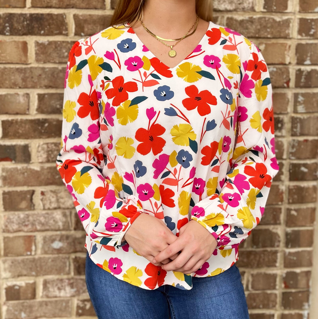 Long Lasting Love: Floral Puff Sleeve Top