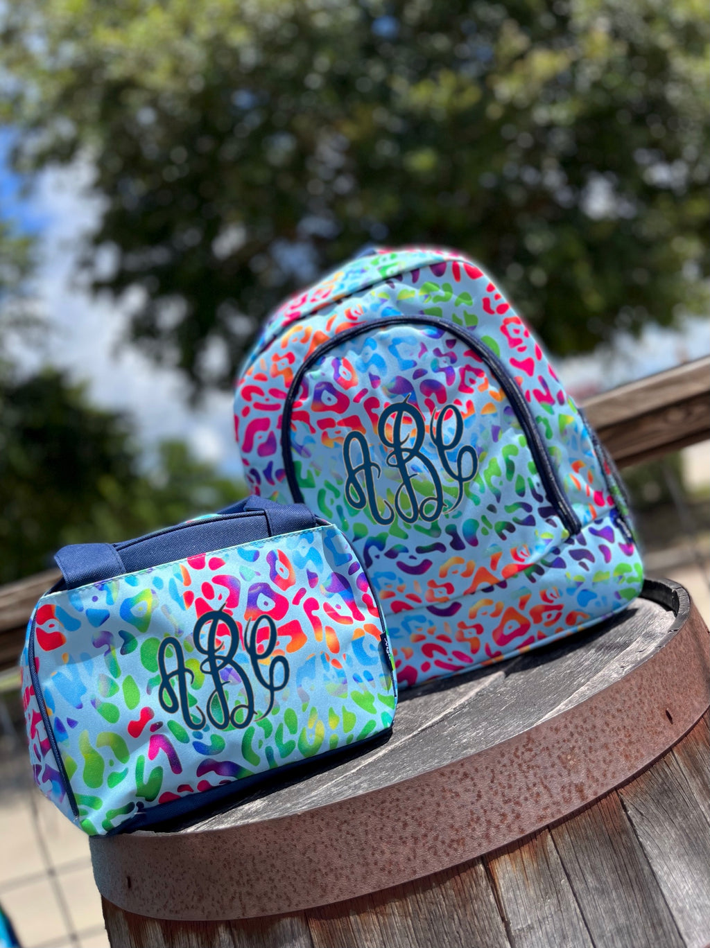 Multi Leopard: Backpack/ Lunchbox