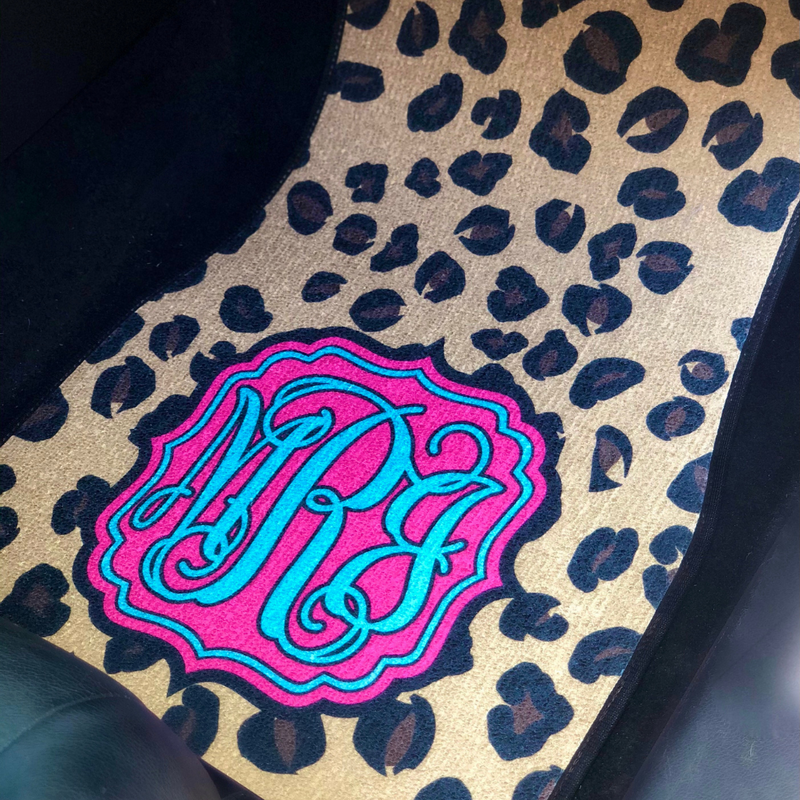 Monogram Car Mats: Cheetah