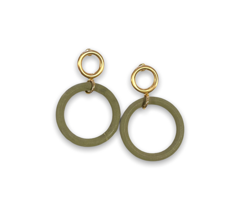 Go Far: Gold Colored Circle Earrings