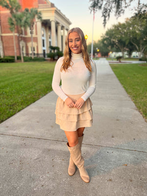 Within My Reach: Ruffled Corduroy Skirt