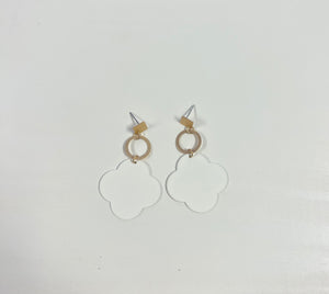 Color Coated Clover Earrings