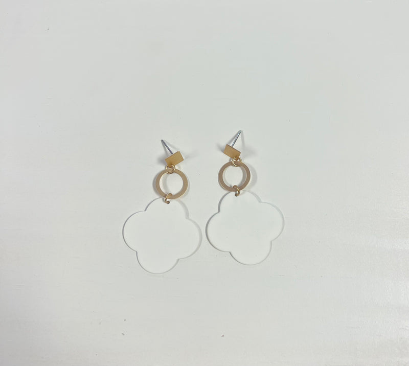 Color Coated Clover Earrings