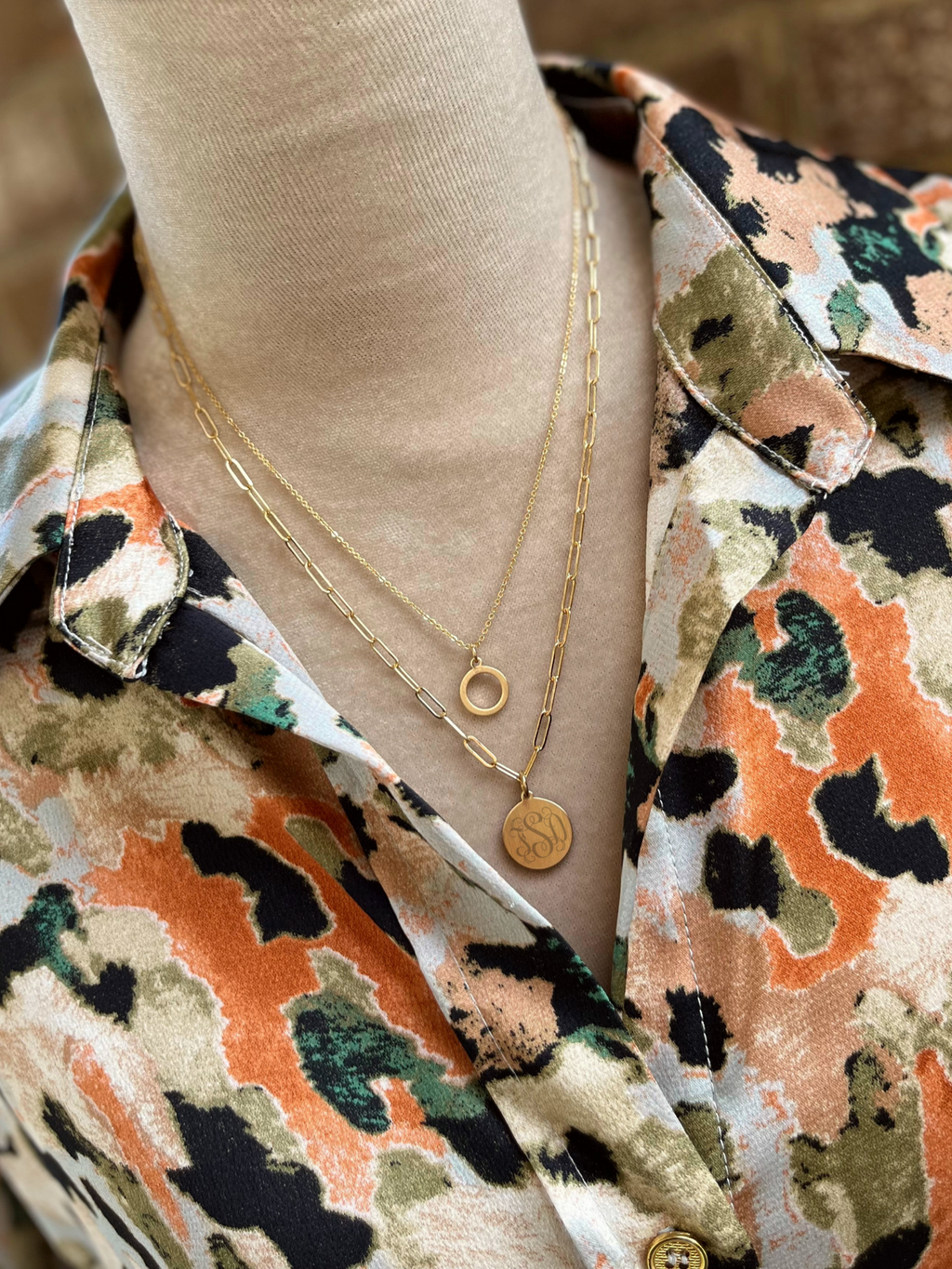 Mayla: Monogram Layered Necklace