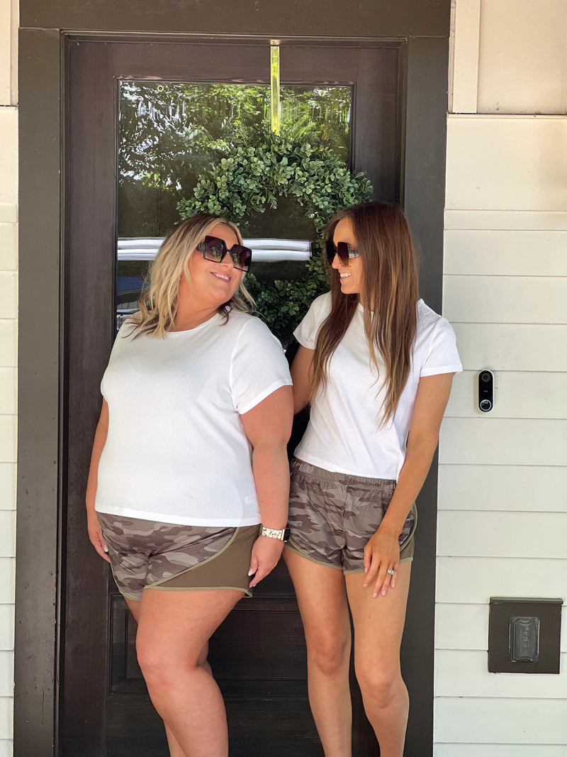 Printed top running shorts