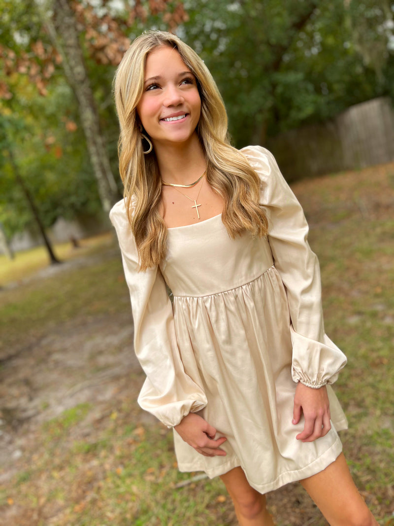 Like A Dream: Shiny Woven Dress
