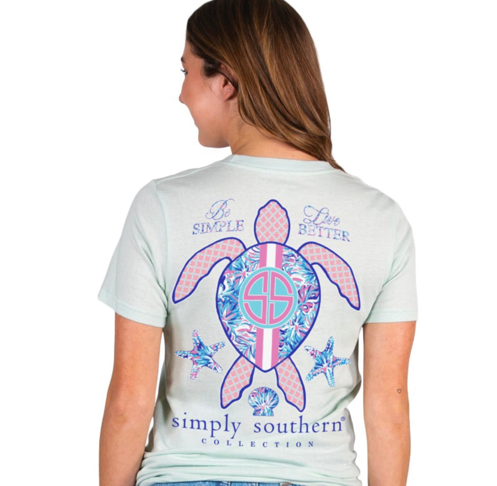 YOUTH Simply Southern TShirt: Leaves/ Breeze