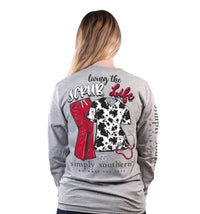 Simply Southern Long Sleeve TShirt: Scrub/ Gray