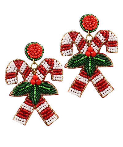 Christmas Candy Cane Earrings